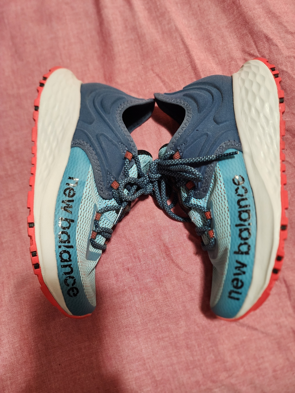 New Balance Women's Blue and Coral Athletic Running Shoes